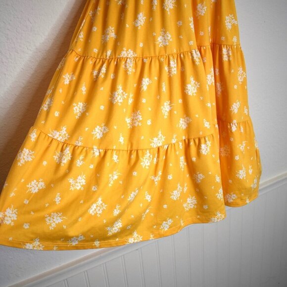 Urban Outfitters Babydoll Dress Sz S Tiered Floral Mini Stretchy 90s Cottagecore - Picture 6 of 16